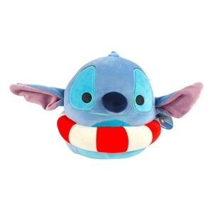 Squishmallows Disney Stitch, Swim Inner Tube/Pool Float Plush KellyToys, 8 inch